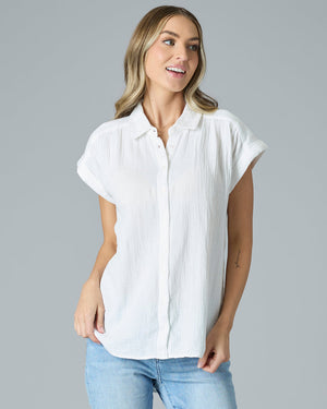 Short Sleeve Gauze Top