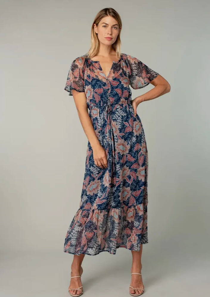 Floral Print Chiffon Dress