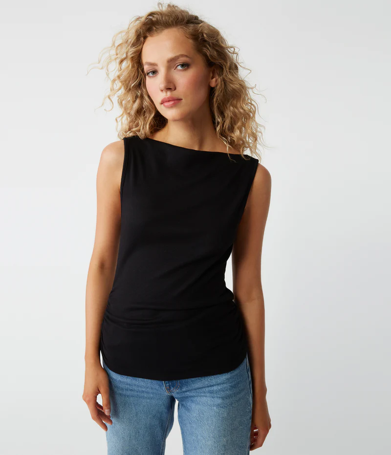 Coco Ruched Boat Neck Top