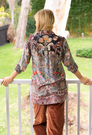 Jolene Print Silk Shirt