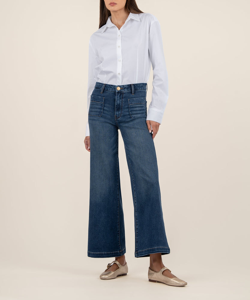 Meg wide Leg with Patch Pockets