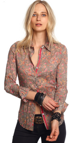 Moroccan Floral Print Button Down Shirt