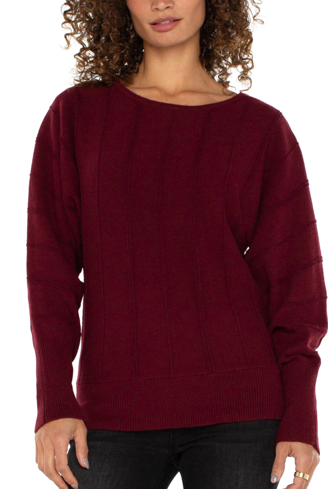 Dolman sleeve Sweater Wine