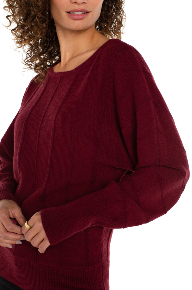 Dolman sleeve Sweater Wine