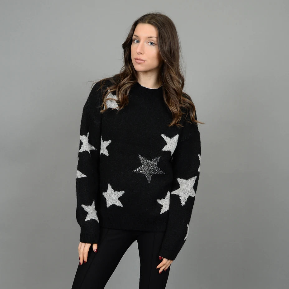 Crew Neck Star Sweater