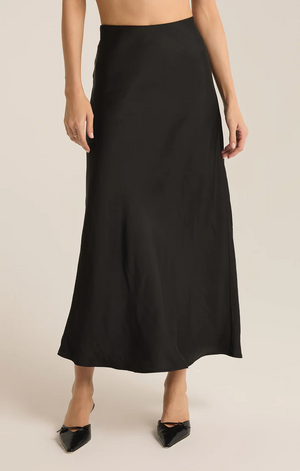 Black Satin Skirt