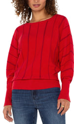 Dolman sleeve Sweater Red