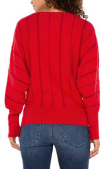 Dolman sleeve Sweater Red