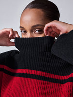 Stay Cozy Red Stripe Sweater