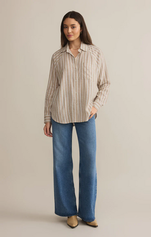 The Perfect Linen Striped Top