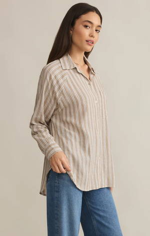 The Perfect Linen Striped Top