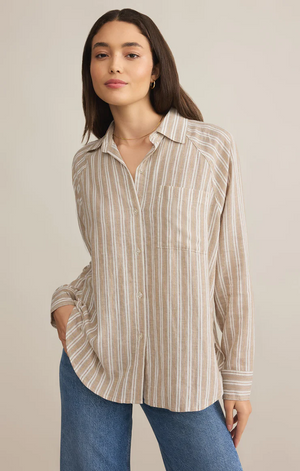 The Perfect Linen Striped Top