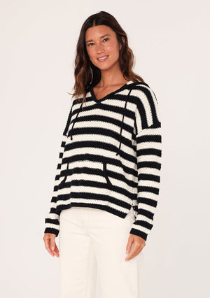 Striped  Hoody Sweater