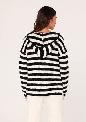 Striped  Hoody Sweater