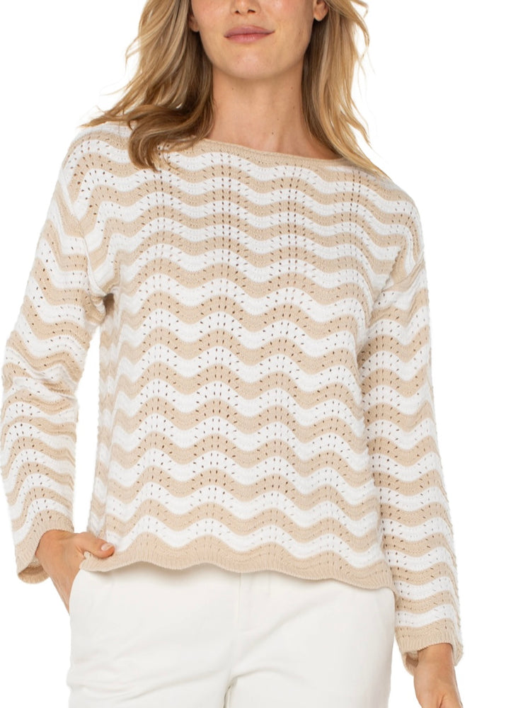 Long Sleeve Boat Neck Top