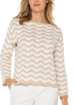 Long Sleeve Boat Neck Top