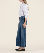 Meg Wide Leg Jean  Patch Pockets Braid Detail