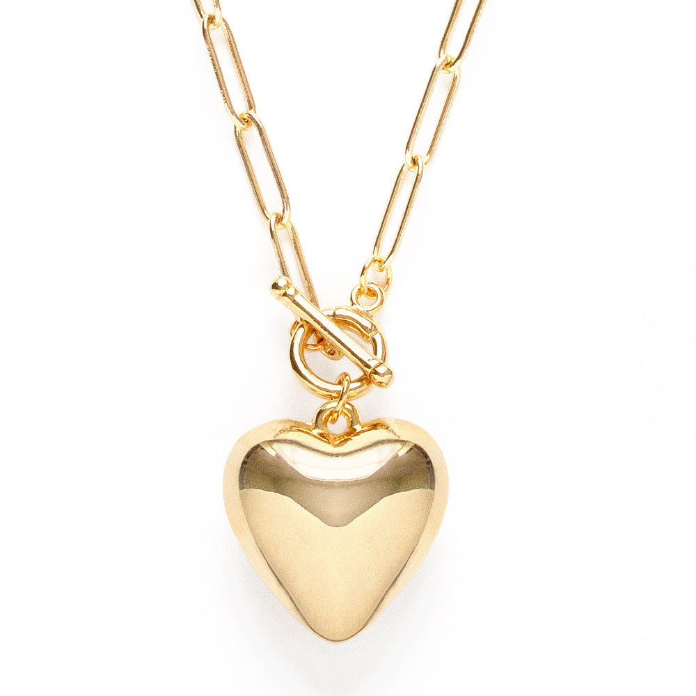 Puffed Heart Necklace