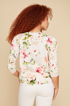 Cotton Floral Sweater